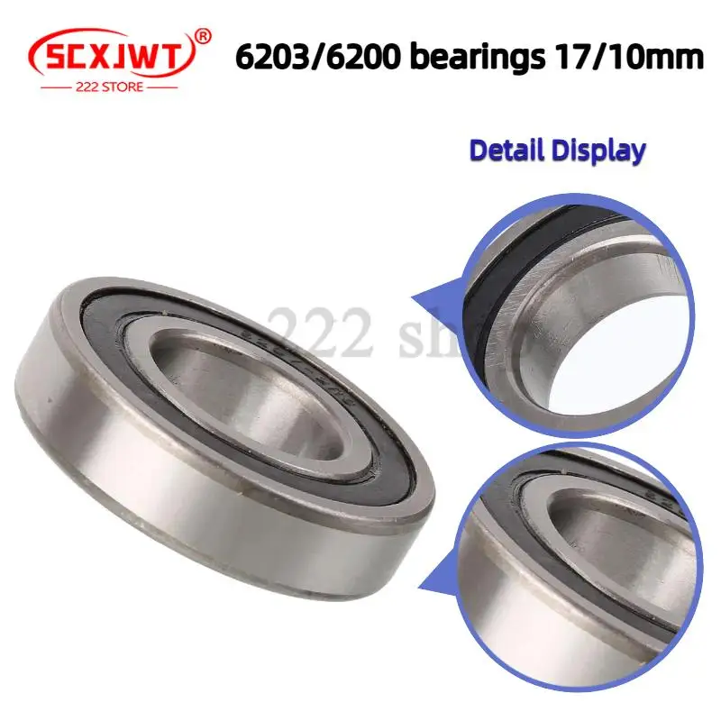 Deep Groove Ball Bearing 6200 10mm or 6203 17mm 6204 20mm 6206 30mm High-Speed Agricultural Machinery Bearing