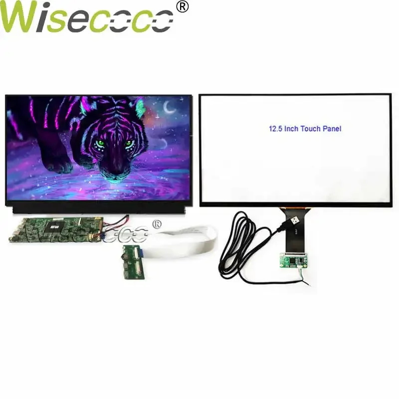 

12.5 Inch 4K IPS LCD Display QHD EDP 40PIN TYPE-C Driver Board 60HZ Capacitive Touch Screen PC Laptop For Raspberry Pi Wisecoco