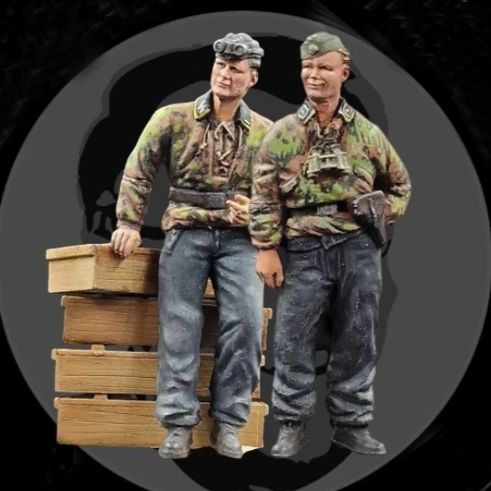 

1/35 soldiers, 2 people set, with supplies, Resin Model figure soldier, Military themes, Unassembled and unpainted kit