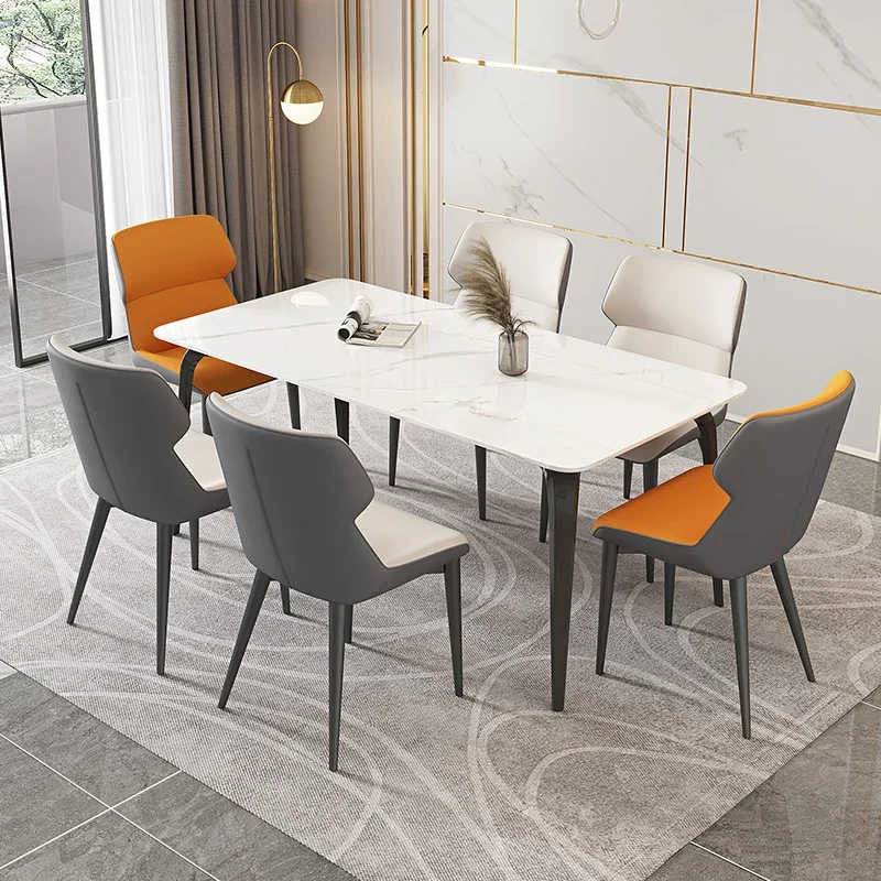 

Living Room White Dining Table Nordic Minimalist Centerpiece Kitchen Dining Table Chairs Luxury Mesa Comedor Home Furniture