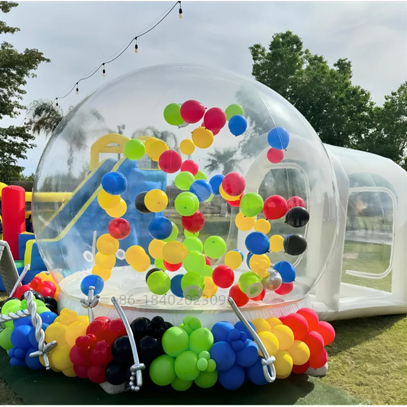 10FT Balloon Jumping Inflatable Bubble house With Trampoline & transparent dome PVC material free shipping with blower For Party