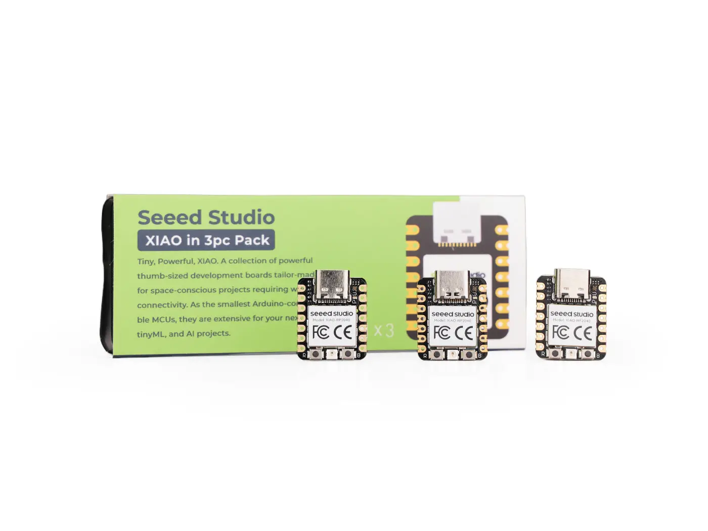Seeed Studio XIAO RP2040 3PCS Raspberry Pi RP2040 Development Board Arduino Compatible Tiny Microcontroller USB-C Python view 2
