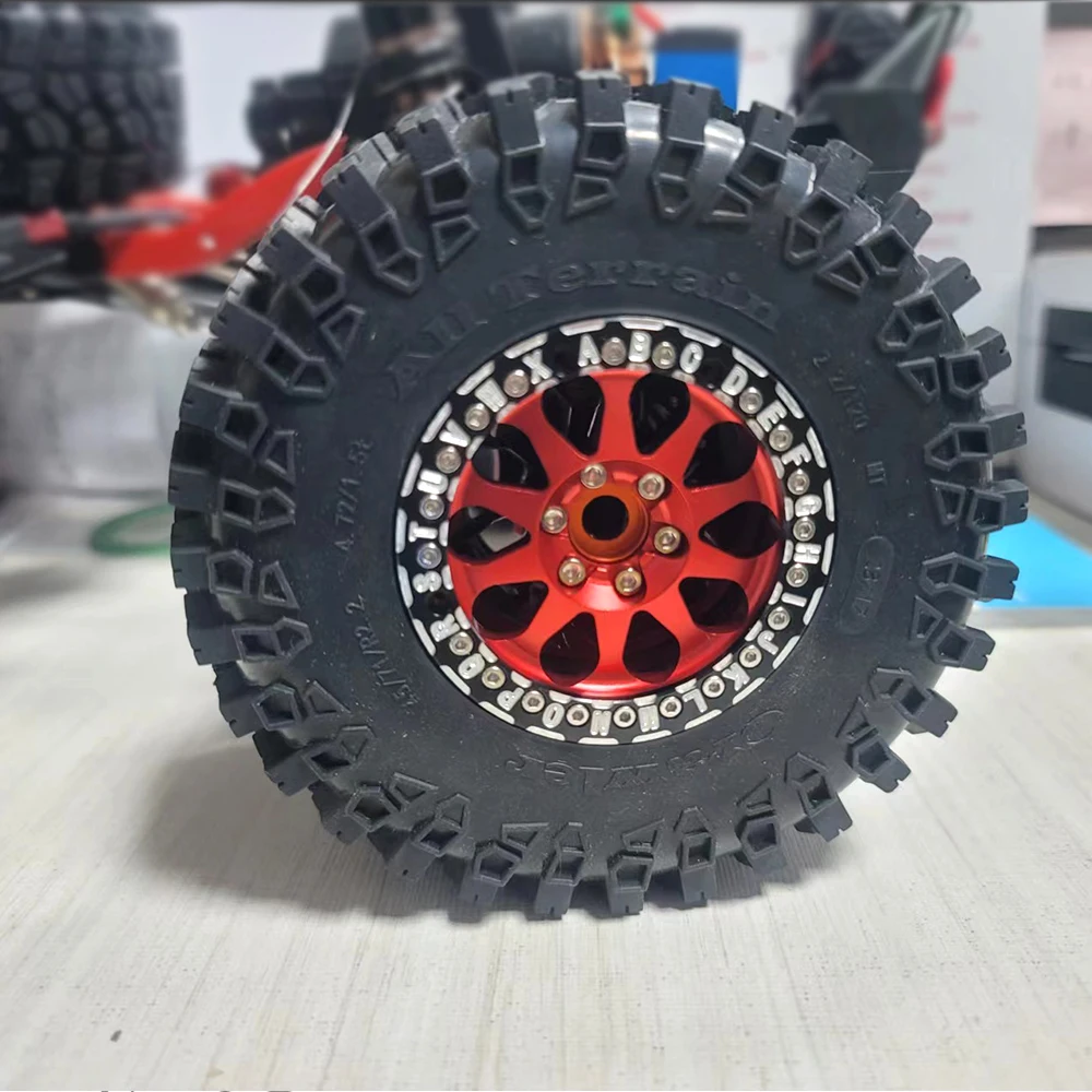 2.2 Inch Mud Grappler Gumowa opona 125 * 48 mm do 1:10 RC Rock Crawler Car TRX4 TRX-6 Axial SCX10 90046 Upgrade Parts