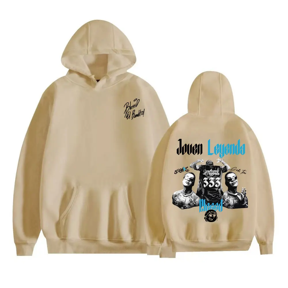 Rapper Blessd SI SABE Album Tour Merch Felpe con cappuccio Uomo Donna Moda Felpe stile Hip Hop Autunno/Inverno Pullover con cappuccio in pile