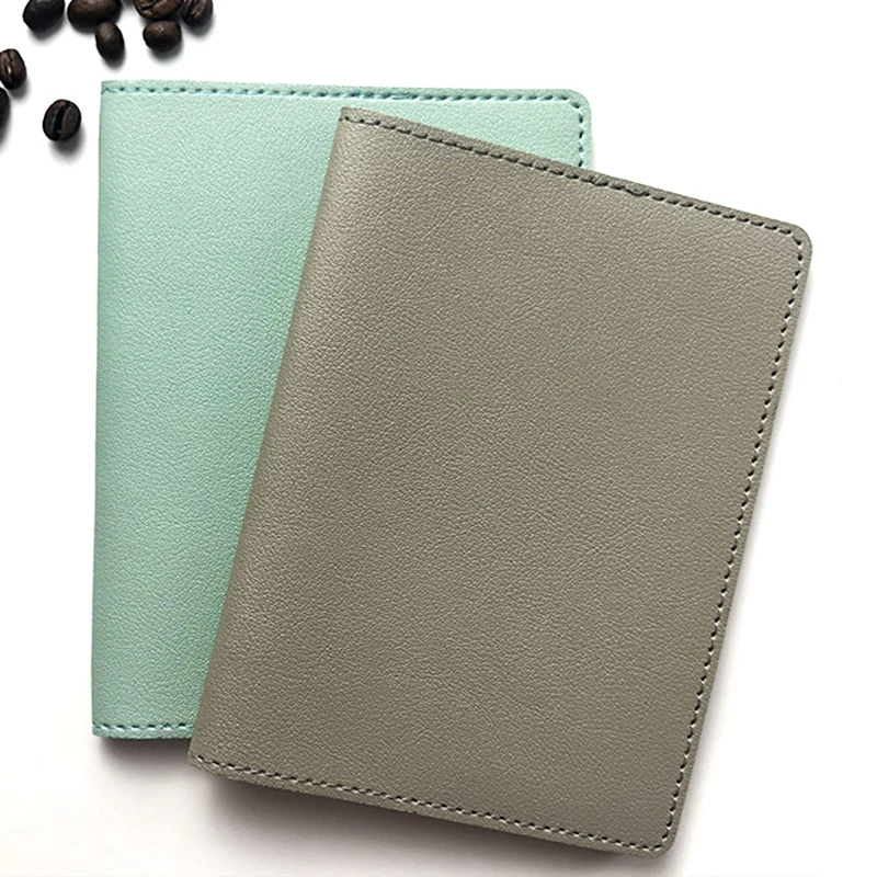 Multi Color Thickened PU Leather Card Passport Book Protective Case Dual Purpose Passports Travel Solid Pack Case Holder Package