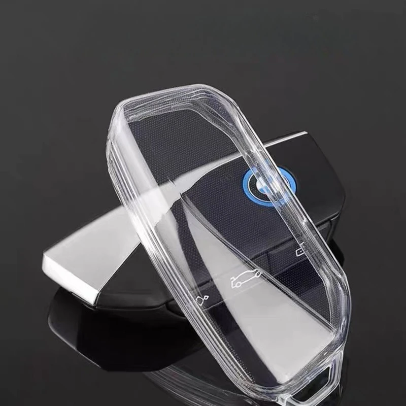 Transparente TPU-Autoschlüsselhülle für BMW - Kompatibel mit 1/3/5/X-Serie, I-Modelle | Schwarz-Weiß-Farbe | Schutzhülle für Schlüsselanhänger – Detail 15