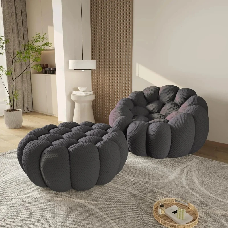 Modern Deep Seats Bubble Sofa Couches for Living Room, No Assembly 48.4 ‘’ Small Couch with 42.5