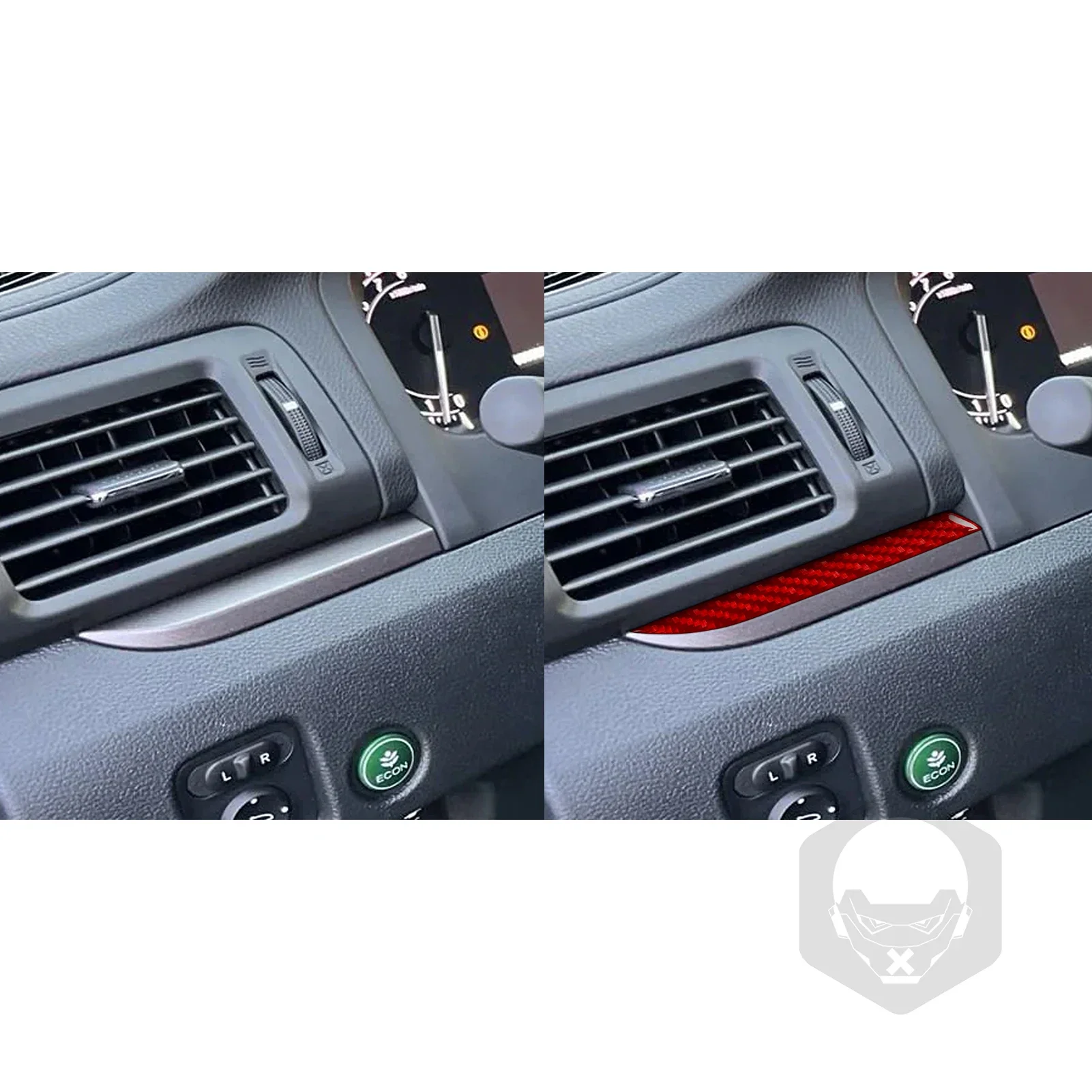 

For Honda Ridgeline Pilot 2017-2023 Accessories Carbon Fiber Car Interior Steering Wheel Side Panel Cover Trim Sticker
