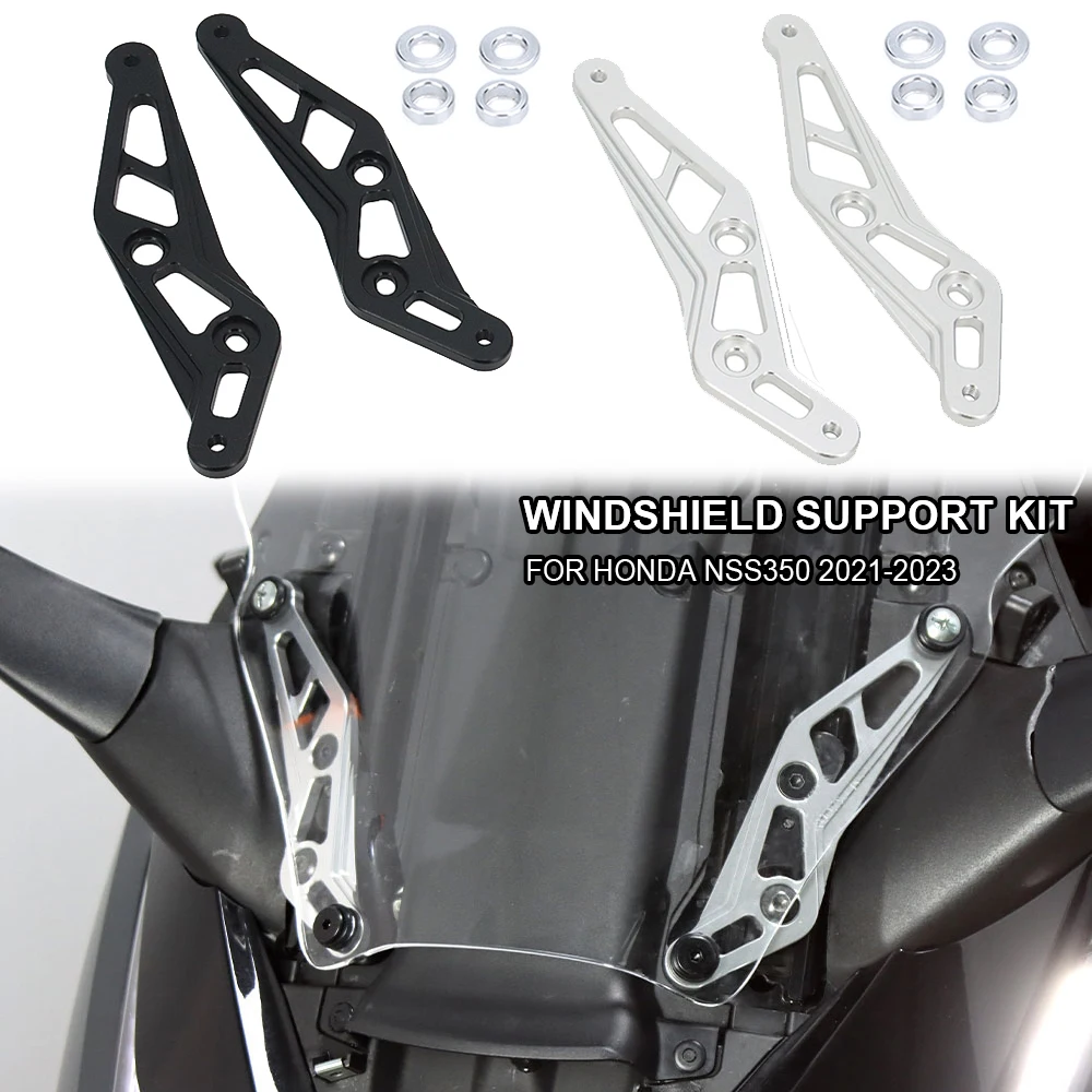 

New Motorcycle Adjustable Windshield Windscreen Support Bracket Holder Kit For Honda NSS350 NSS 350 2021 2022 2023