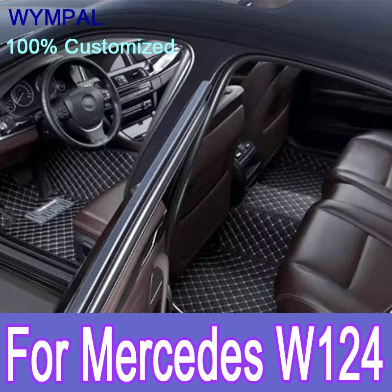 

Luxury Custom Automotive Car Floor Mats For Mercedes W124 1985 1986 1987 1988 1989 Auto Luxury Leather Men Women Car Mats Full