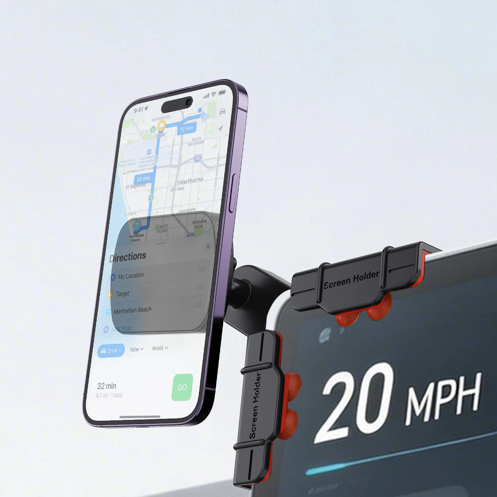 Magnetische Auto-Handyhalterung Bildschirm-Monitor-Halterung Armaturenbrett-Navigations-GPS Faltbarer Ständer für iPhone 15 14 Pro Max Samsung Xiaomi