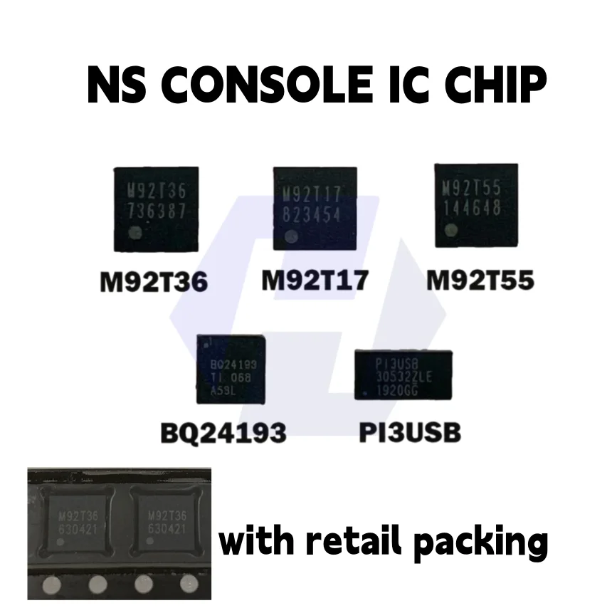Replacement for Nintendo Switch Console Charging Management IC M92T17/M92T36 NS Game Host Power Control IC Chip BQ24193 PI3USB