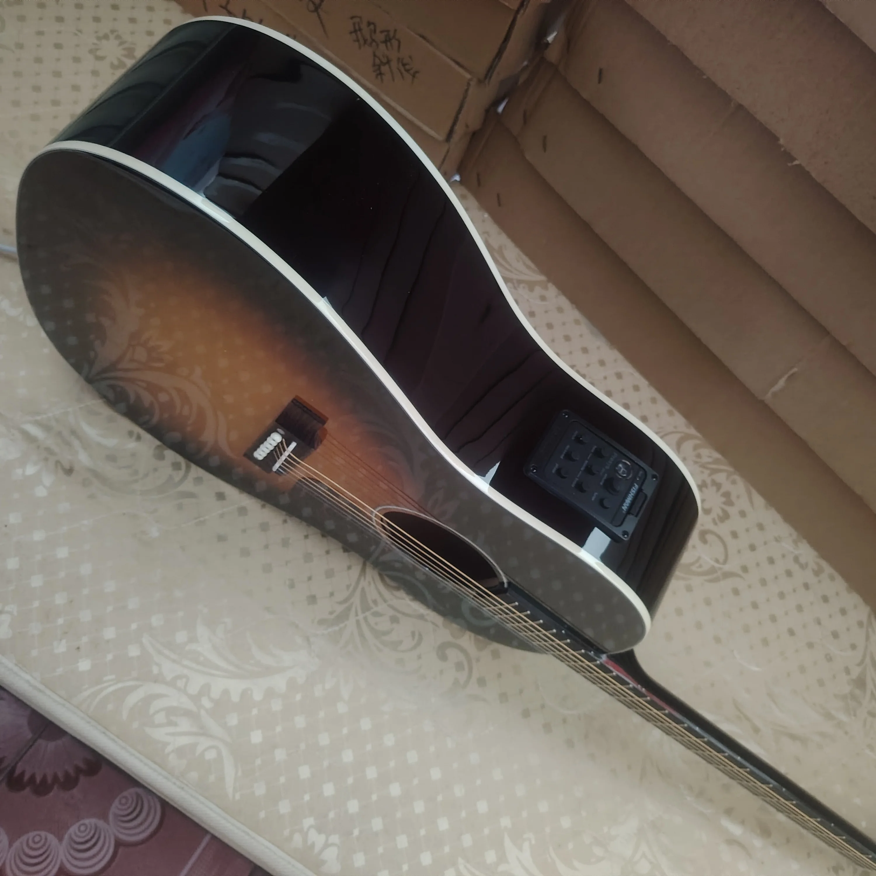 HOT！ Handmade GJ-45VS Acoustic Folk Acoustic Guitar, Solid Spruce Panel, 20 Grades, Bone String Pillow