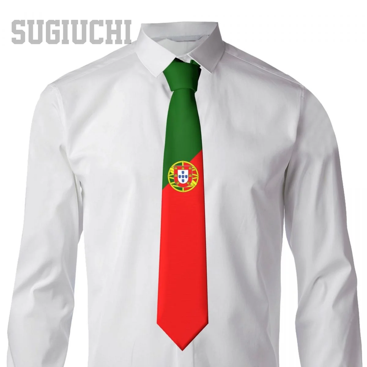 Portugal Flag Emblem Men Women Neck Ties Casual Plaid Tie Suits Slim Wedding Party Business Necktie Gravatas