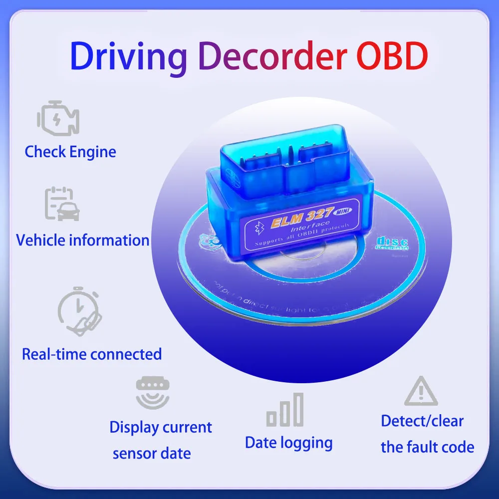 For Android Navigation Car Multimedia Player Accessories Universal Vehicle Consumption Diagnosis Detection Driving Decoder OBD