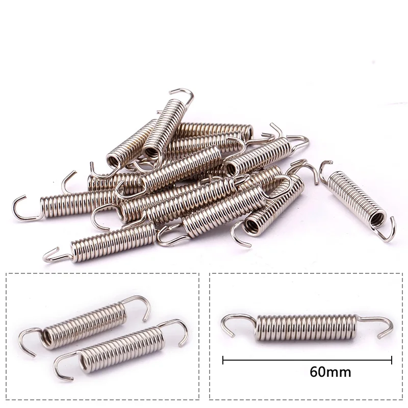Universal Motorcycle Exhaust Pipe Springs Stainless Steel Rotatable Hook Link Springs for Exhaust System Front Middle Connection