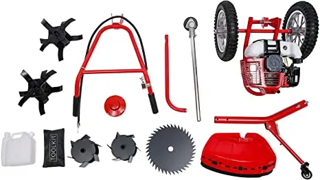 Hand Push Type Lawn Mower Trimmer 52cc Gasoline Brush Cutter 2 Stroke Petrol Lawn Mower Grass Cutter