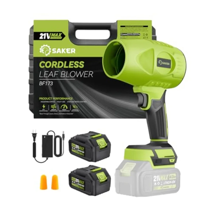 

Cordless Leaf Blower Handheld Blower Portable Dust Cleaner 180000 RPM with Adjustable Speed for Drying Patio Cleaning Camping G