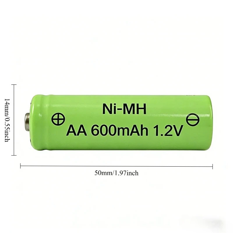 AA Ni-MH rechargeable battery 600mAh 1.2V suitable for laser pointers, flashlights, children's toys,
