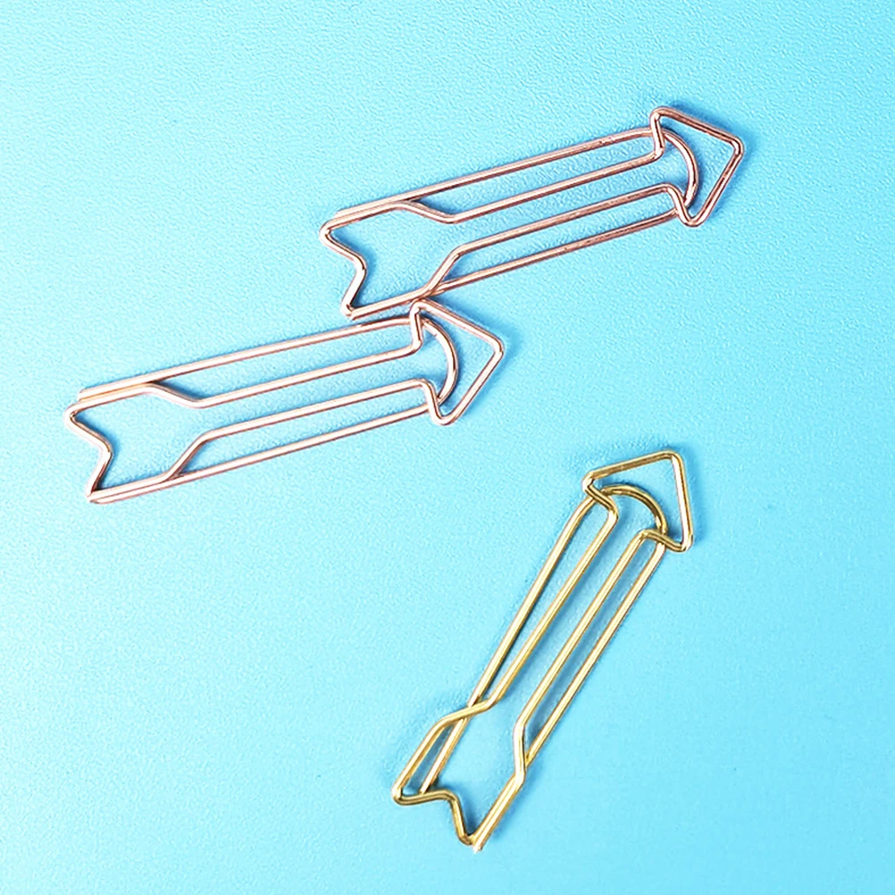 

40 Pcs Creative Paper Clip Paperclip Small Clips for Colored Unique Cute Decorative Metal Paperwork Crafts Office