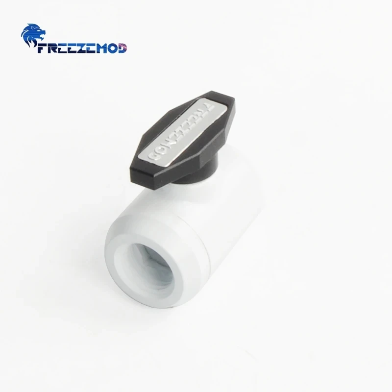 FREEZEMOD White Water Tap Drain Valve Faucet Dual G1/4 Thread Stopper Liquid Stop Fitting PC MOD Watercooling Parts FM-YGNSB/SS