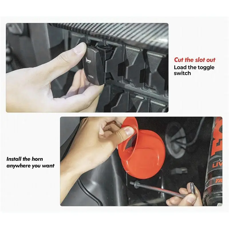 Precise 2X UTV ATV Universal 12V Horn Kit W/ Rocker Switch For Polaris RZR 800 XP Ranger Can-Am Maverick X3 Arctic For CF Moto