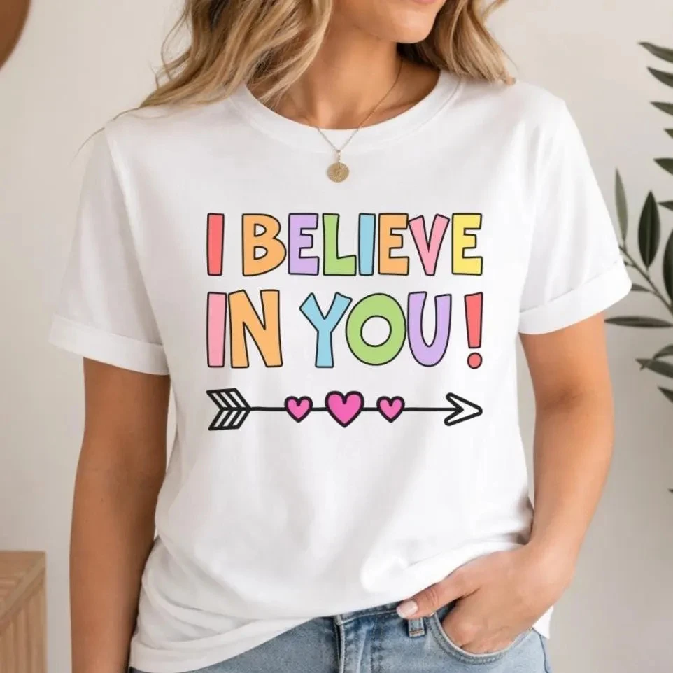 I Believe in You Test Day Shirt, Funny Teacher Testing Tee Exam Day Motivation Shirt School Testing Shirt Gift for Teachers