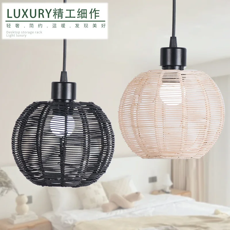 

Подвесной абажур, абажур ручной работы, уникальный светильник, креативное бумажное освещение в стиле бохо, художественный шикарный чехол, декоративный тканый