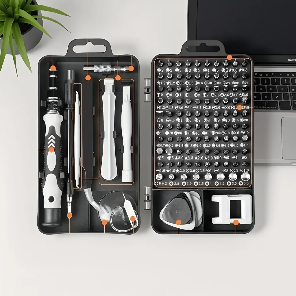 

Многофункциональный набор отверток 115 в 1: магнитные биты для ремонта дома и инструментов