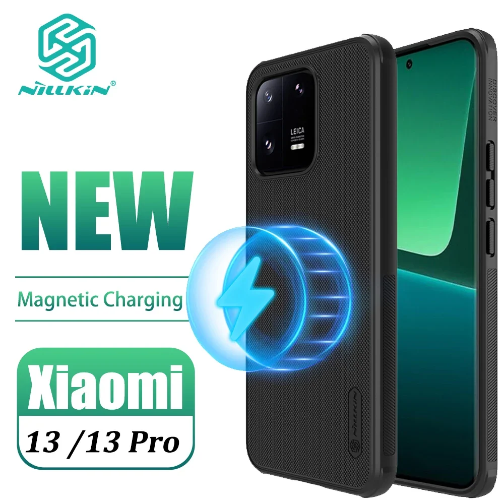 

Магнитный чехол Nillkin для Xiaomi 13/13 Pro, супер матовый защитный чехол для ПК + ТПУ, задняя крышка