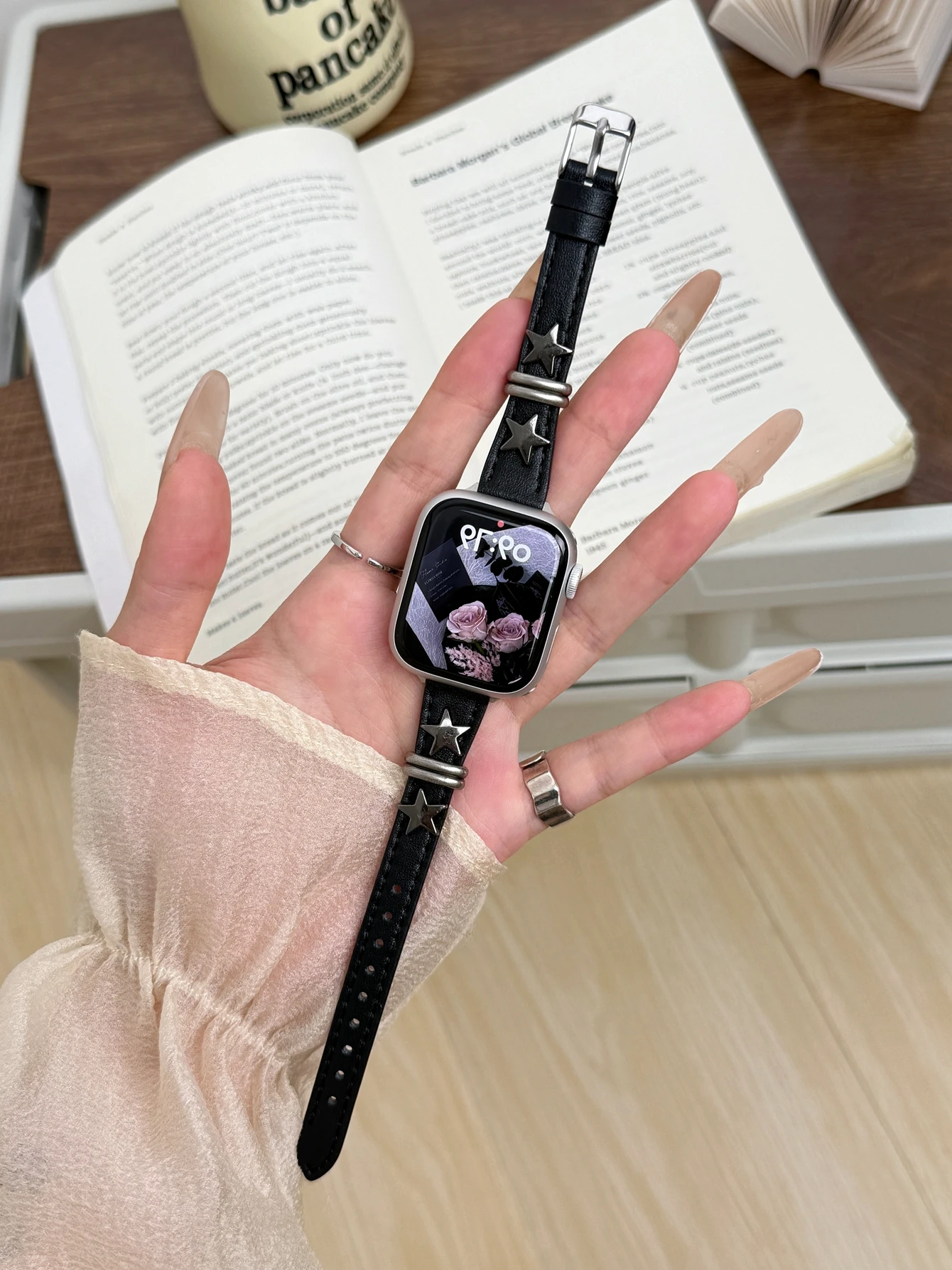Correa For Apple Watch band for women Series Ultra 11/10/9/8/7/6/5/4/3/2 SE Leather Loop 38mm 40mm 41mm 42mm 44mm 45mm 46mm 49mm image 2