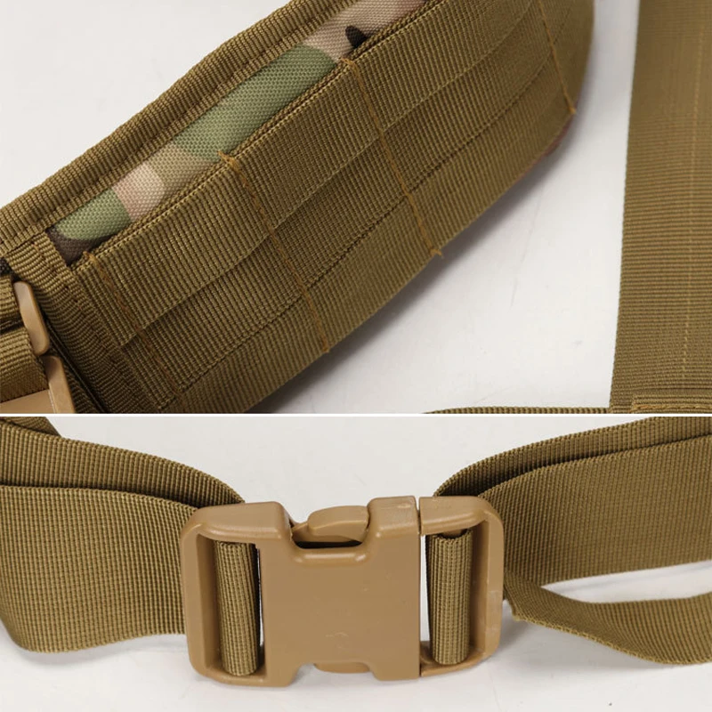 Tactical Molle Belt Airsoft Combat Suspender Waist Belt Gear Military Outdoor Men Hunting War Battle Waist Support Adjustable