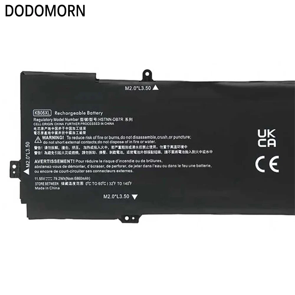 DODOMORN-Batería de ordenador portátil KB06XL para HP SpectreX360, 15-B, 15-BL1XX, 15T-BL100, 15T-BL101NG, Z6K96EA, Z6L00EA, HSTNN-DB7R, 11,55 V, TPN-Q179