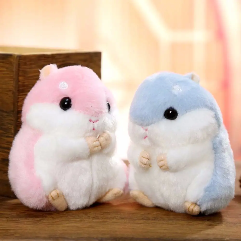 10cm Cute Plush Toys Kawaii Bag Backpack Pendant Keychain Stuffed Animals Kids Toys for Children Girl Birthday Gift Hamster Doll