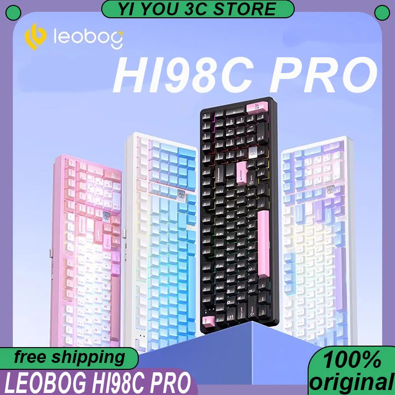 

LEOBOG Hi98C Pro Wireless Tri-mode Mechanical Keyboard 101Keys 8000mAh Hot Swap PC Esports Laptop Gaming Keyboards Hi98CPro