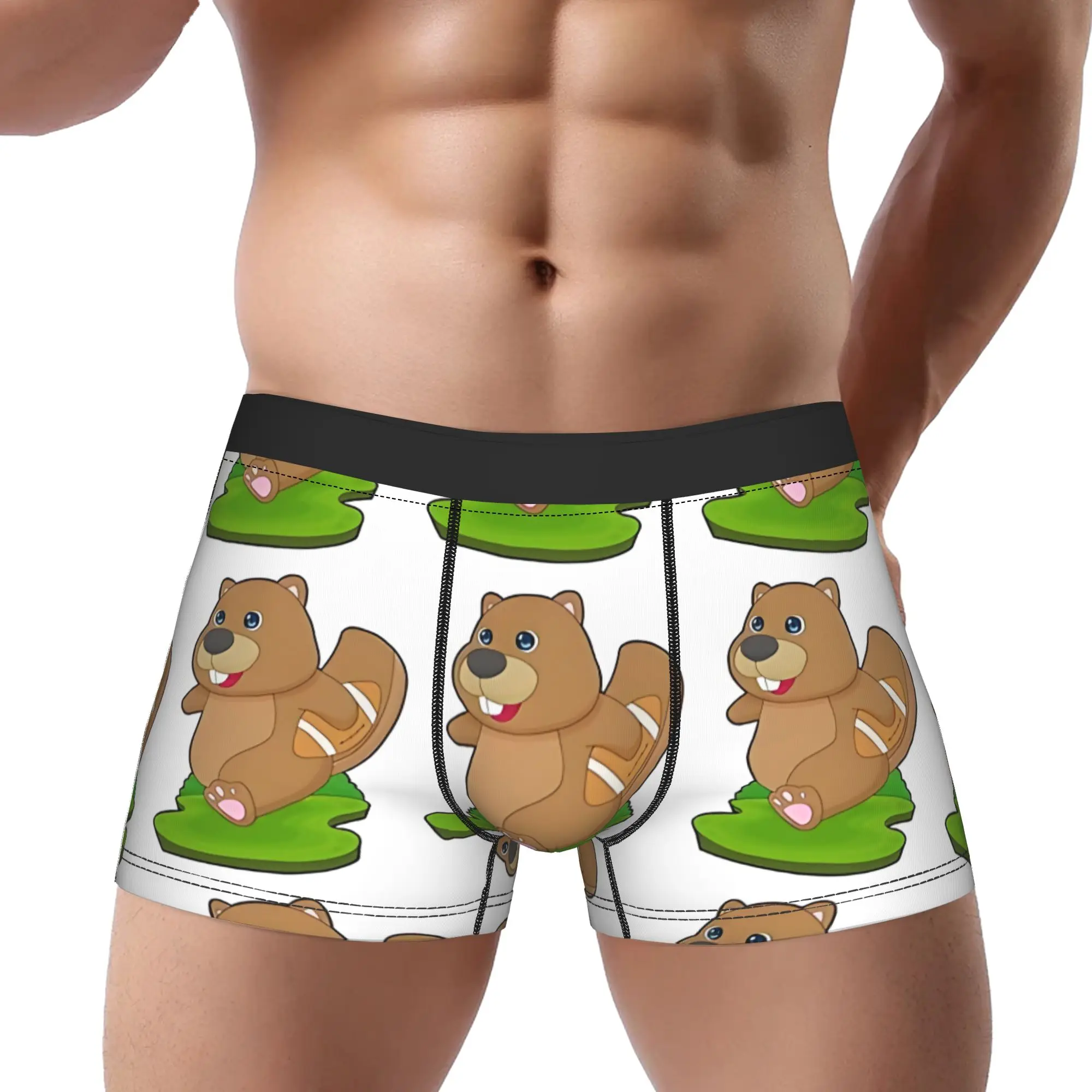 Beaver American Football Sports Underpants Breathbale Panties Men's Underwear ball Ventilate Shorts Boxer Briefs