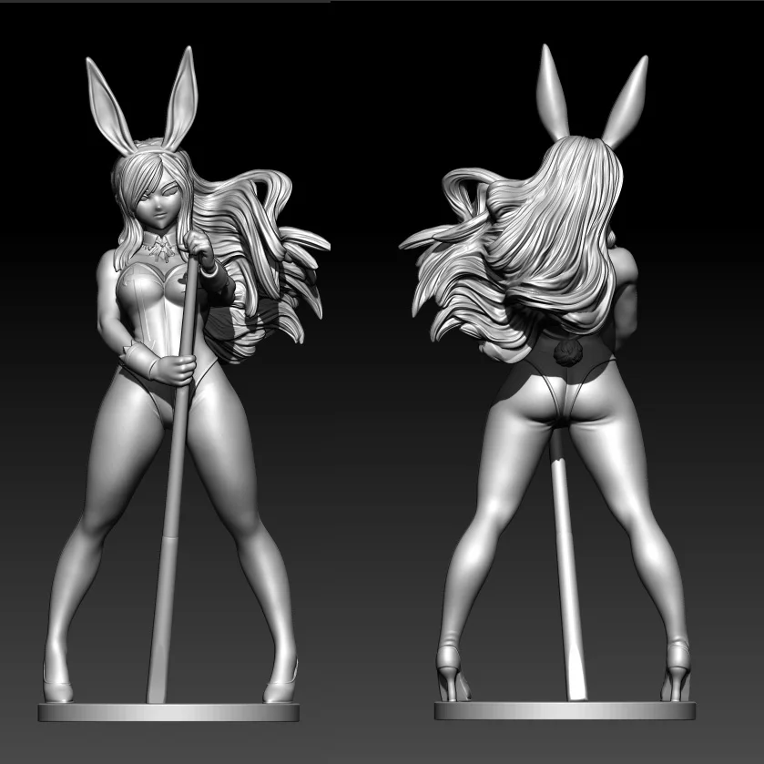 

1/24 75mm 1/18 100mm Resin Model Bunny Girl Figure Sculpture Unpainted No Color RW-1117