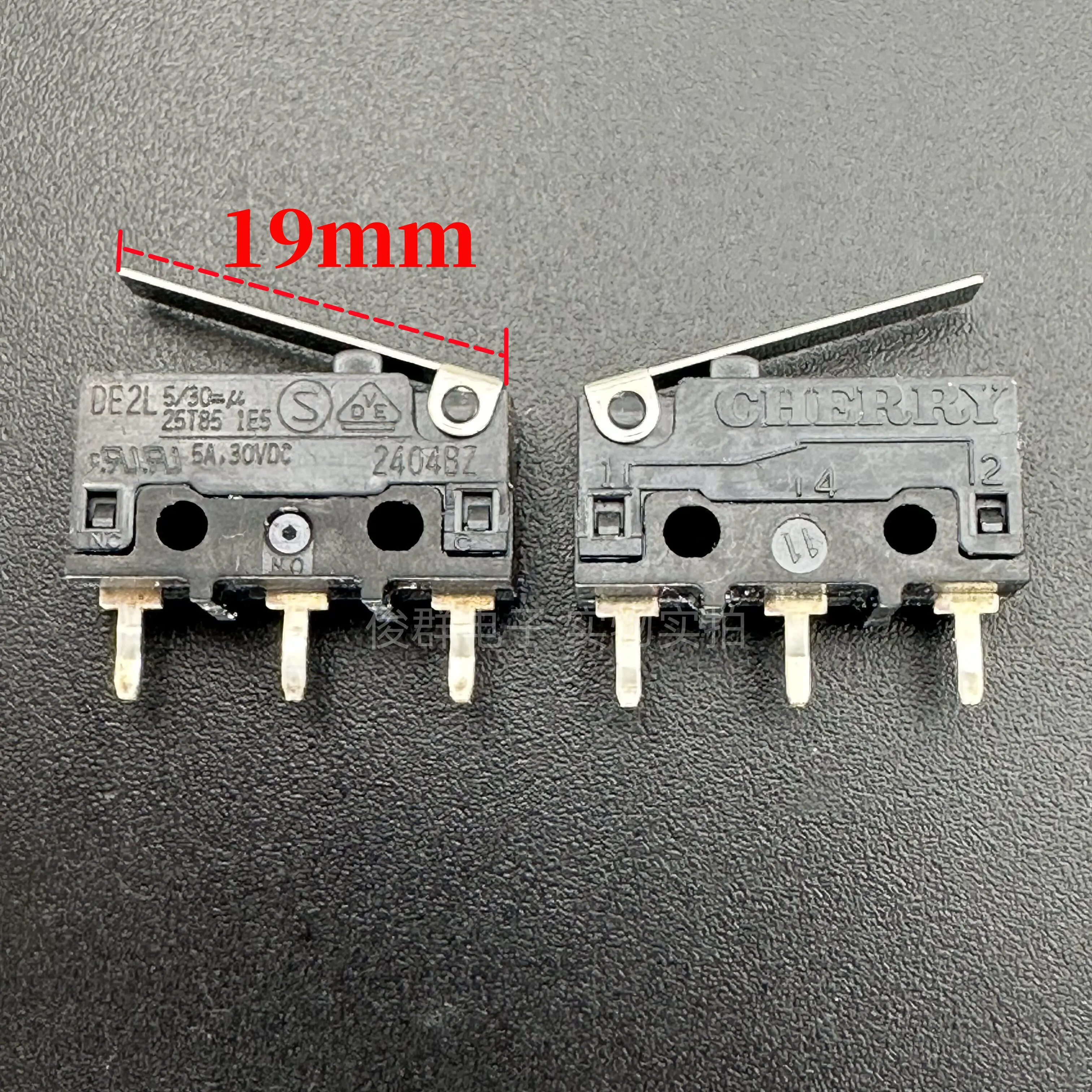 10pcs/ DE2L micro switch 3 feet travel limit reset detection touch point mouse button