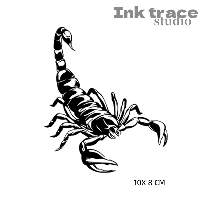 1/2PCS Scorpion-Patterned Waterproof Temporary Tattoo Stickers Durability 7-15 Days Semi-Permanent Body Art Decals