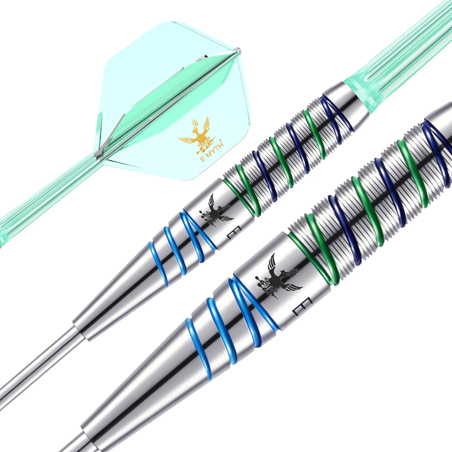 

Emyth Bian(Gemini) Professional 90% Tungsten 18/19/20/21g Soft and 22/23/24/25g Steel Darts with Integrated Dart Flight