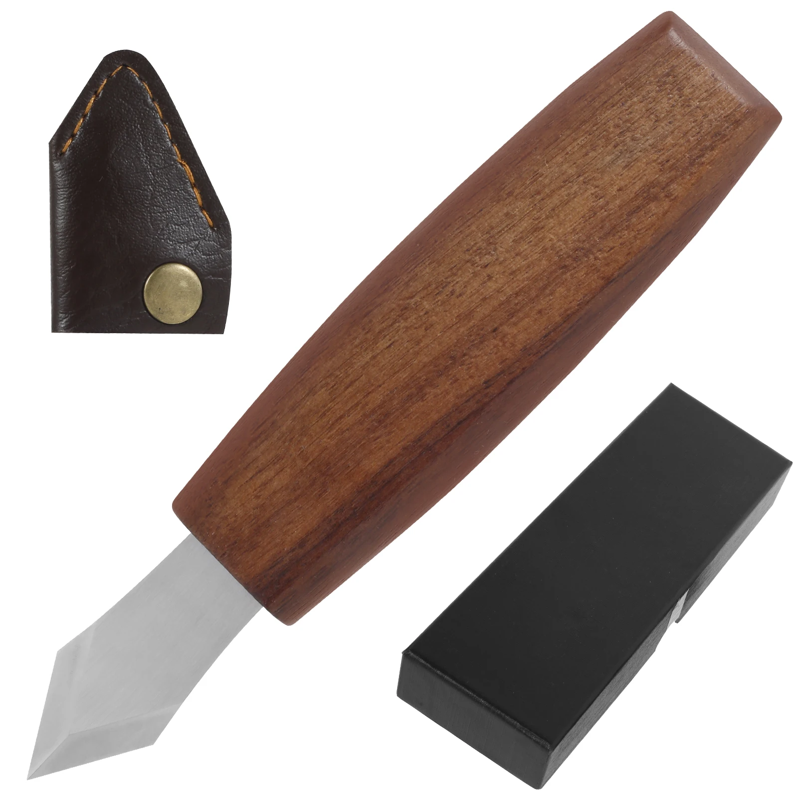 Marking Knife with Wooden Handle Double Beveled Woodworking Scribing Knife Multipurpose Striking Knife for Marking and Carving