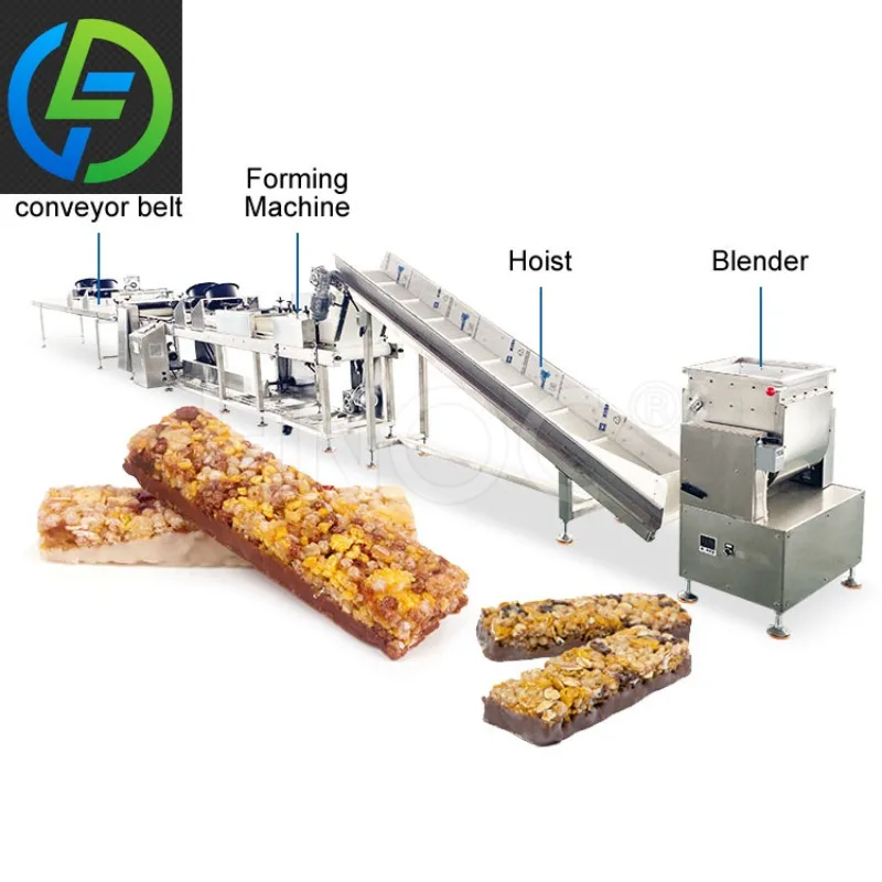 Commercial Nut Bar Production Line Automatic Cereal Bar Making Forming And Cutting Equipment Customized