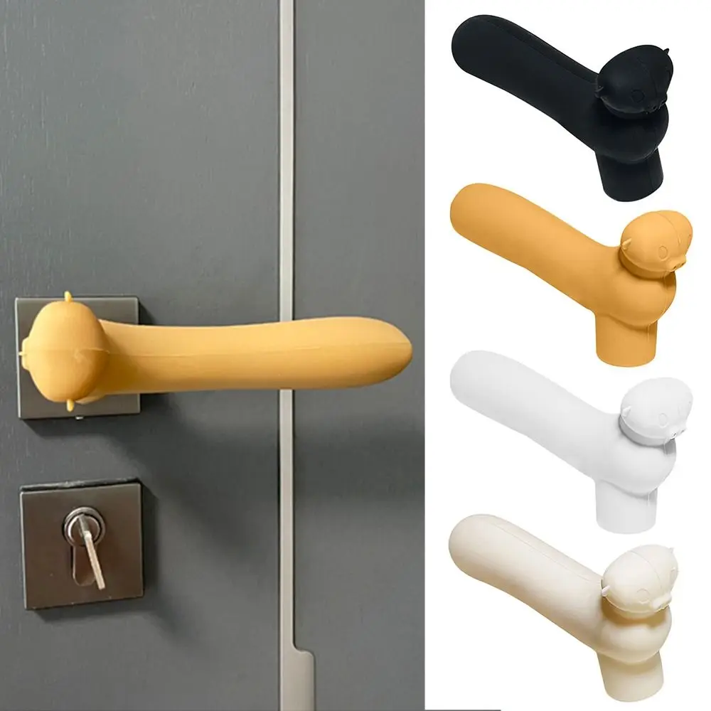 Portable Silicone Door Knob Cover Noiseless Anti-Collision Protective Pad Anti Static Door Handle Cover Home Decoration
