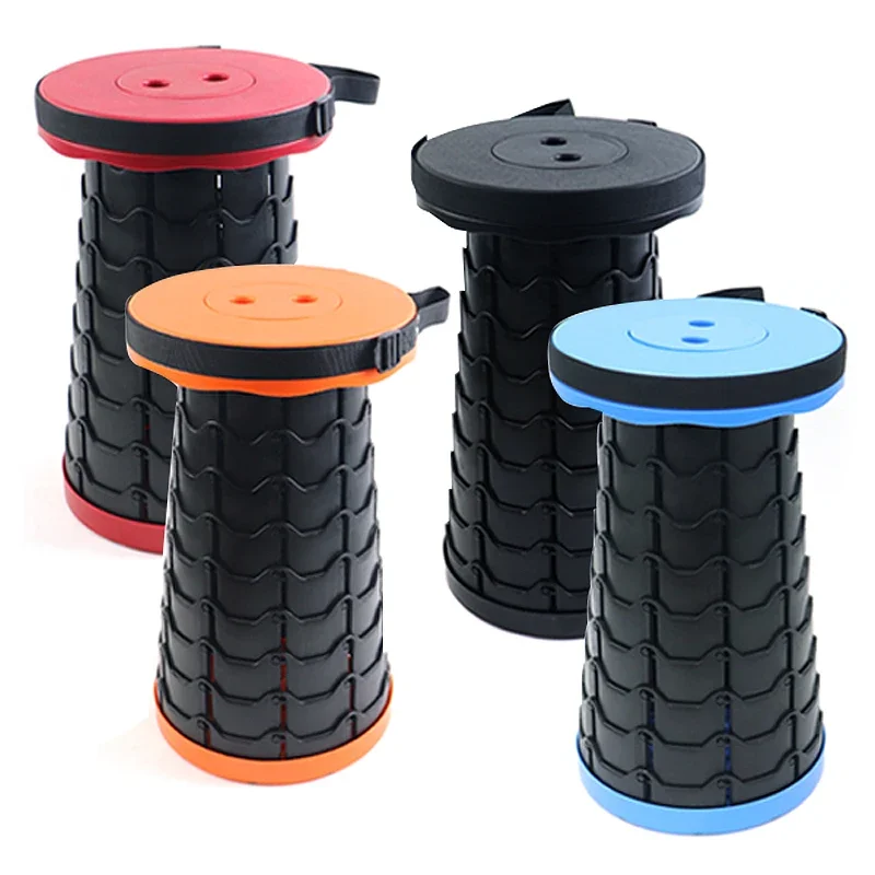 Retractable Round Folding Stools Portable Lightweight for Outdoor Traval Fishing taburete plegable