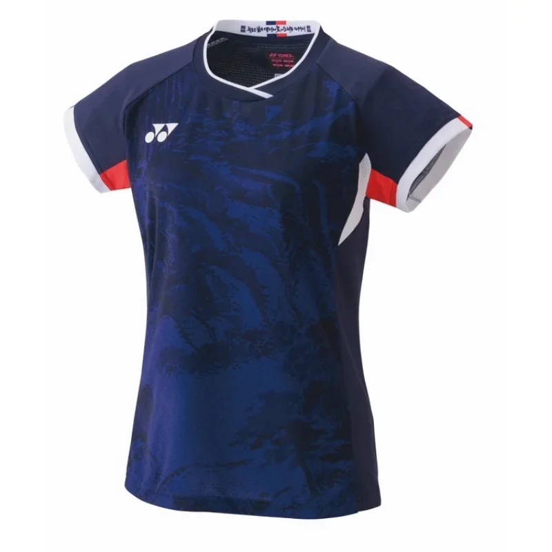 Yonex 2024 New Badminton Uniform Competition Training Suit Quick-drying Breathable Sweat-absorbent Top Short-sleeved T-shirt