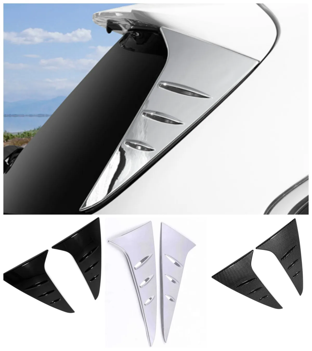 

For Toyota Sienna XL40 4th 2022 2021 Auto Parts Rear Door Glass Decoration Stick Rear Window Side Anti-Scratch Cover