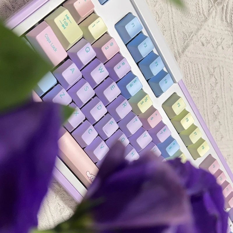 

Happy Factor Metal Keycaps custom cherry profile colour full key cap cute Zinc alloy spray painting UV process point keycap