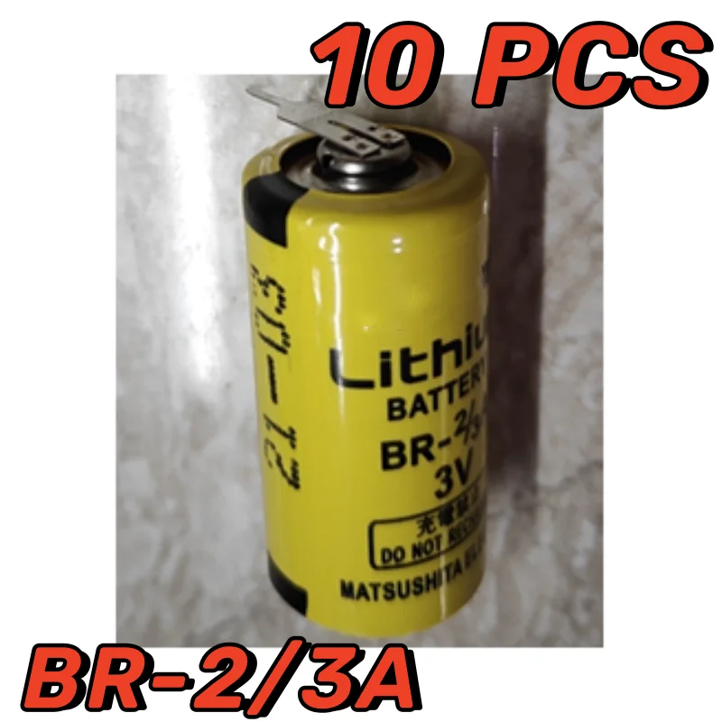 10PCS Fresh Date Original PLC Battery BR-2/3A 17335 3V 1200mAh Lithium Battery With Pins