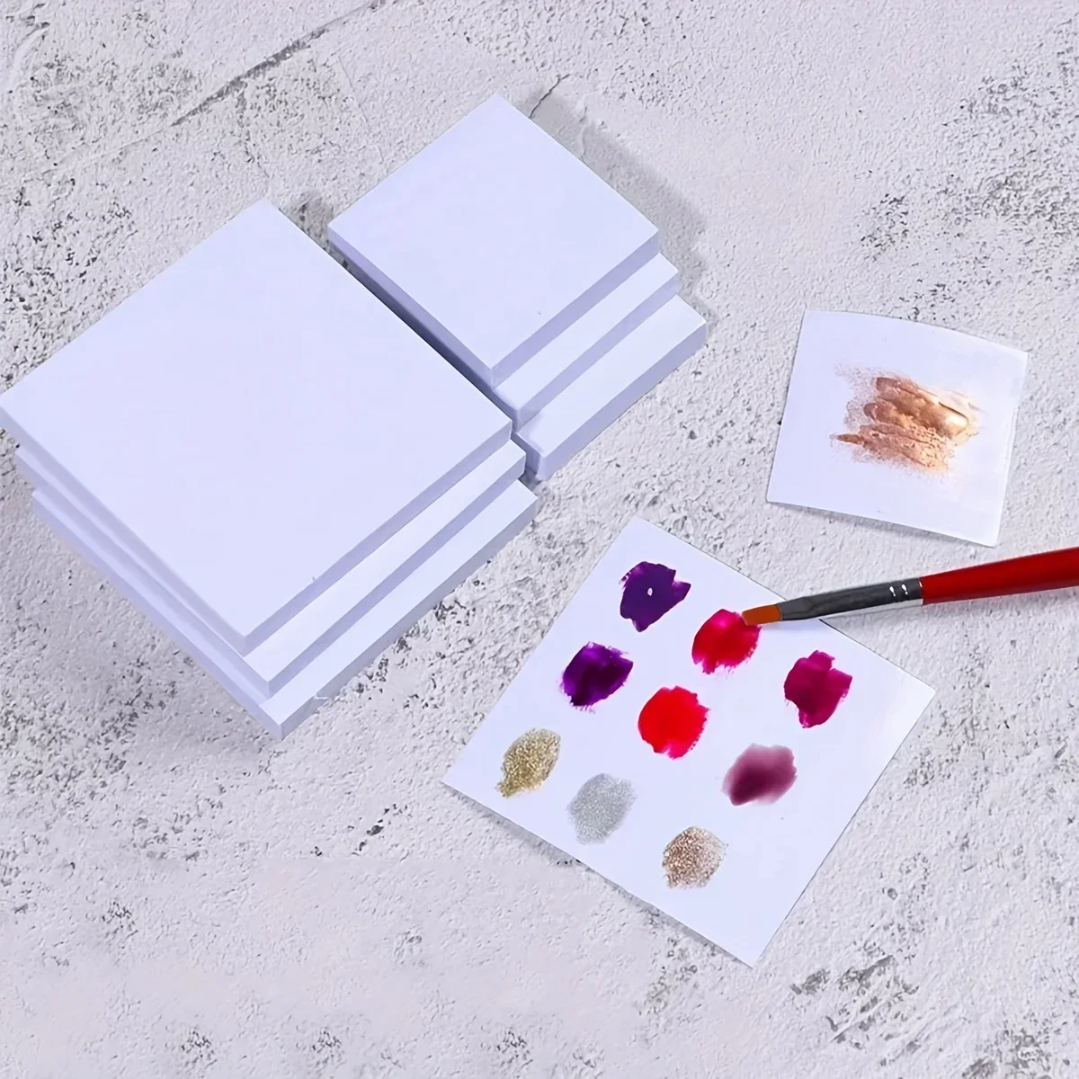 50pcs Nail Art Palettes - Dual-Sided, Waterproof & Odorless Mixing Trays for Gel Polish - Easy Clean Disposable Manicure Tools