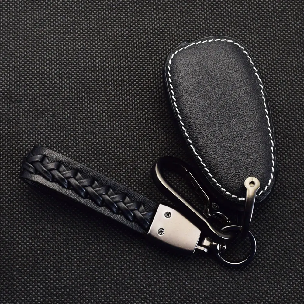 ATOBABI الجلود غطاء مفتاح السيارة حقيبة ل FAW Besturn X80 2015 2016 2017 2018 الوجه عن بعد Fobs شل حامي حالة اكسسوارات السيارات #4